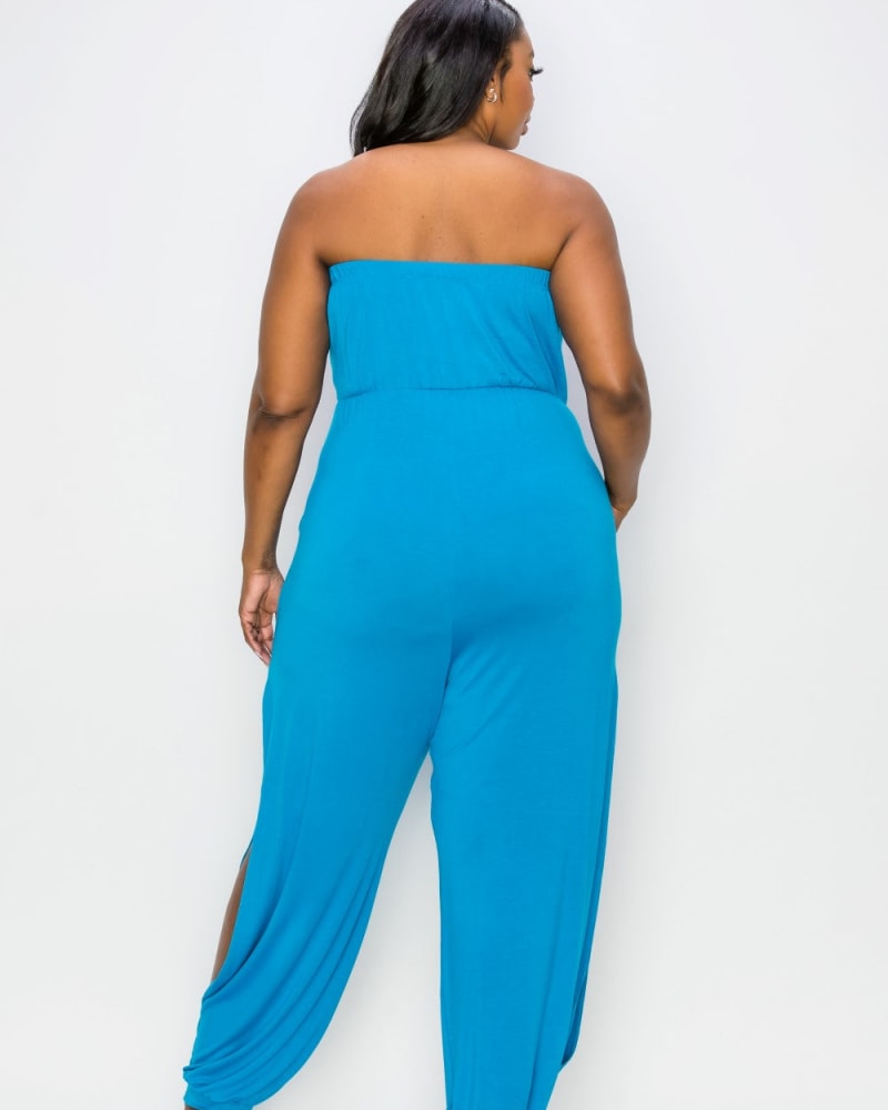 Turquoise jumpsuit plus size on sale